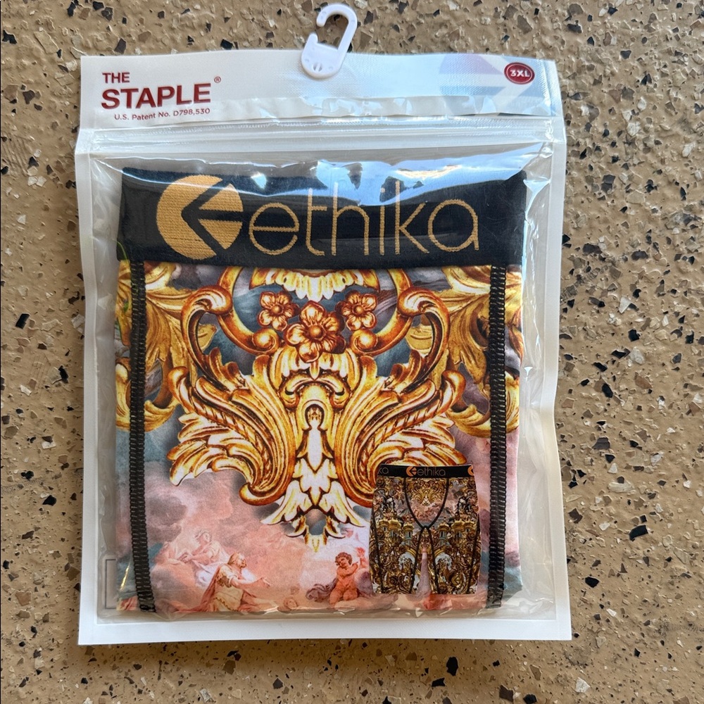 Ethika Ornate Gold and Black Boxer Briefs